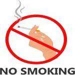 Asmi Collections 30 cm No Smoking Sign Removable Sticker (Pack of 1) | Wall Sticker | waterproof wall sticker