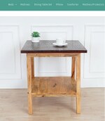 Urban Basics Erica Solid Sheesham Wood Side Stool Teak Finish
