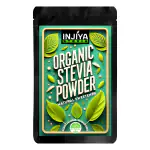 Injiya Organic Stevia Powder | Sugar-Free - Zero Calorie | Natural Sweetener for Diabetics, Fitness & Weight Loss | Certified Organic - 60g