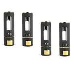 SB Smart Bath Royal Black with Golden Hand Wash Liquid Soap Dispenser for Bathroom Wall Mounted Plastic ABS 400 ML- (Royal Black with Golden Pack of 4) Visit the Smart Bath Store