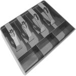 RAJSHAKTI ENTERPRISE Cash Money Tray Replacement 5 Bill/ 4 Coin Drawer Register Insert Tray Storage Case with Plastic Clip (4 Slot Case Drawer)