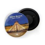 Dhcrafts Multicolor Metal Louvre Museum Paris, France D3 Printed Fridge Magnet, 5.8 Cm