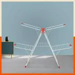 Bathla Mobidry Neo+ 2-Level Foldable Alloy Steel Cloth Drying Stand for Home with Socks Holder (XL) (Made in India)