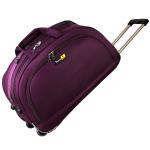 Skyline Purple Polyester Men and Women 24 Inch Waterproof Luggage Travel Duffel Trolley Bag with 2 Wheels