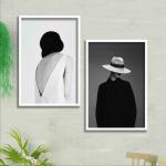 SAF Premium Modern Art Digital Reprint 19.5 inch x 27 inch Painting (With Frame, Pack of 2) COMBO-362-M2