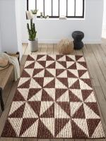 Saral Home Brown Polyester Carpet (150x210 cm)