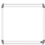 SRIRATNA Non Magnetic 2X1 Feet Double Side Writing Whiteboard and Chalkboard, Pack Of 1 Board Whiteboards (White, Green)