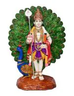Karighar Multicolor Resin Murugan Kartikeya Idol Perfect