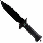 Shah Handicrafts 708 Fixed Black Blade Knife