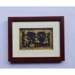 PRAVU CREATIONS Brass Dhokra art Frames For Wall Decoration Home Office and Gallery - NO-09