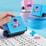 VIJGTECH Math Roller Stamps for Kids, Smart Math Roller Stamps, Subtraction Teaching Stamps, Practice Tools Within 100 Learning Toy for Preschool Kindergarten Home Teacher