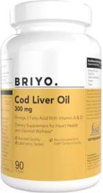 BRIYOSIS Cod Liver Oil- Omega 3 Fatty Acid With Vitamin A & D (90 Capsules)