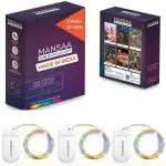 MANSAA M32 Coin Cell LED String Light | 2 Meter 20 LEDs | Multicolor | CR2032 Battery Operated | Home Decoration | Pack of 9