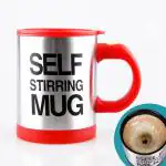 ZURU BUNCH Stylish Automatic Self-Stirring Mug with Automatic Mixing, High-Quality Materials, and Easy-to-Use Design - Perfect for Coffee, Tea, and Hot Chocolate for Men Women Kids (Red)