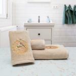 Rangoli Prima Dream Beige Cotton Towel Set 3 pcs (PD008)