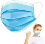 MEELANA Blue Non Woven Fabric 3 Ply Disposable with Adjustable Nose Pin Reusable Soft Ear Loop Use nd Throw Surgical Face Mask (16 x 2 x 9.5 Centimeters)