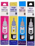 GPN PRINT L300 Refill for Use In Epson L300 Multi Function PrInter Cyan Magen Black and Tri Color Combo Ink Bottle (Pack of 4)