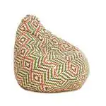 Style Homez Classic Cotton Canvas IKAT Printed Bean Bag XXXL Cover Only