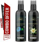 Desi Crew Blackseed Kalonji and Bhringraj Oil for Skin, Body and Hair Care 100 ml Each