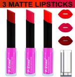 OUR BEAUTY Multicolor Soft And Smooth Touch Velvet Matte Lip Color Combo 82, 10.5 G (Pack Of 3)