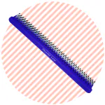 Scarlet Line Professional Three Row Hair Comb,Tame and Tease 3 line Teeth Pattern Hair Comb For Men And Women Hair Back Coming_Navy Blue