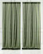 SpecialYou.in Dark Green Tulle Net Curtains for Decoration (7*3.5ft) for Windows, Doors, Backdrop decoration-2 Items