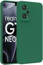 RUNICHA Back Cover for Realme GT Neo 2, Realme GT 2 (Green, Camera Bump Protector, Silicon, Pack of: 1)