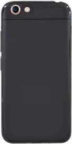 COVERBLACK Rubber Back Cover Compatible model for Vivo Y55L - 1610 - Black