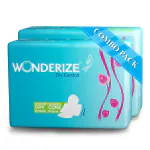 Wonderize Dry Comfort Regular Size 230mm Sanitary Napkins - 40 Pads (Comb of 2) with Four Wall Protection & Odour Control System