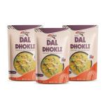 INSTAFOOD-READY TO COOK Gujarati Dal Dhokli | Ready to Eat & Cook Meal | 3-4 Servings Each |Pack of 3 (200g)| After Cooking Gets 3.6KG to Serve | Zip Lock Packaging | Vegetarian Meal| Just Add Water and Cook