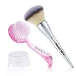 Majestique Foundation Powder Brush & Facial Cleansing Brush, Application for Liquid, Cream, and Powder - Color May Vary