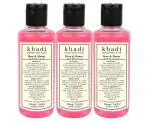 Khadi Herbal Rose & Honey Bath Refreshing Body Wash Pack Of 3 (630 ML)