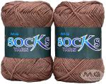 M.G Enterprise wool, Nylon Socks yarn treinte Deep Brown 300 Grams.