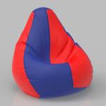 ComfyBean Bag with Beans Filled XXL- Official: Lazy Sacks Bean Bags - For Teenagers - Max User Height : 4.5-5 Ft.-Weight : 45-50 Kgs(Model: Solids-Blue Red)