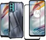 Hot Selling Edge To Edge Tempered Glass for & Back Cover For| Moto G40 Fusion| Moto G60| Motorola G40 Fusion| Motorola G60| Moto G40-- |Pack of 1