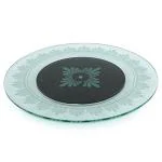 Appeasy Floral Toughened Glass Revolving Turntables 18 inch (SRI-3)