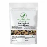 Natural Hill Organic Pure Natural Banyan Bad Bark | Bargad Chaal Ficus Bengalensis 100g .Grams For treating a variety of skin conditions | preservatives Free ( Zipper Pack With Safety Seal ) With 100g Multani Mitti