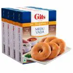 Gits Medu Vada Breakfast Mix | 800g (Pack of 4 X 200g Each) | Makes 18 per Pack, Pure Veg
