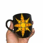 SWASTIK LEATHER JOURNAL AND BAGS Ceramic Hand Painted Cup Mug 200 ML