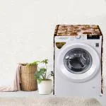 Romiz Waterproof & Dust-Proof Printed Front Loaded Fully Automatc Washing Machine Cover for 6 kg, 6.2 kg, 6.5 kg, 7 kg, 7.5 kg models (Brown)