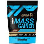 MuscleXP Pro Mass Gainer for Muscle Mass Gain With Whey Protein, Whey Isolate, 25 Vitamins and Minerals, Digestive Enzymes, Belgium Chocolate, 1kg Pouch (2.2 lb)