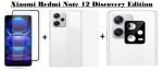 Ragro Transparent Edge To Edge Tempered Glass With Back Stripes Skin And Camera Tempered Glass For Xiaomi Redmi Note 12 Discovery Edition (Combo Of 3)