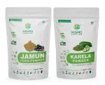 NISARG ORGANIC FARM Combo of Jamun Seed and Karela Powder I Natural Made with Oldest Traditional Method I No Chemicals, No Preservatives I for Diabetes, Stomach Health, Immunity, & Weight Loss - 200g x 2 Pack