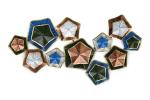 CraftVatika Multicolor Metal Stars Wall Mounted Art Hanging 111.8 x 10.2 cm
