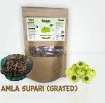 Organic Anand | 100% Natural Amla (Grated) Supari | Sun Dried Amla Supari |Salt, Suger, Homemade Amla Mouth Freshener | No Preservative, Traditional Taste | Organic Non Plastic Pack of 200gm