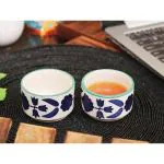 Jimkia Ceramic Chutney Bowl, Small Chatni Bowl / Salsa Dip Bowl Set / Serving Bowls Ceramic Sauce Bowl (White, Pack of 2)