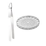 First Front Stainless Steel Roti Chimta Tong With Stainless Steel Mini Tandoor and Multicolour, Pack of 2