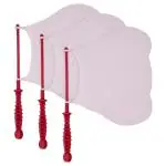 Kuber Industries Hand Fan | Plastic Hath Pankha | Hand Fan for Summer | Beejna for Natural Air | Caty Fan | Useful for Travel | Hand Fan for Cool Air | Pack of 3 | Pink