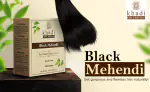 Khadi Shuddha Black Mehndi For Natural Hair Colour, 100g - Black (Pack of 3)