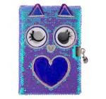 Mirada Owl Flip Sequin Notebook/Diary Study & Desk Accessories for Girls age 3Y+ (Purple)